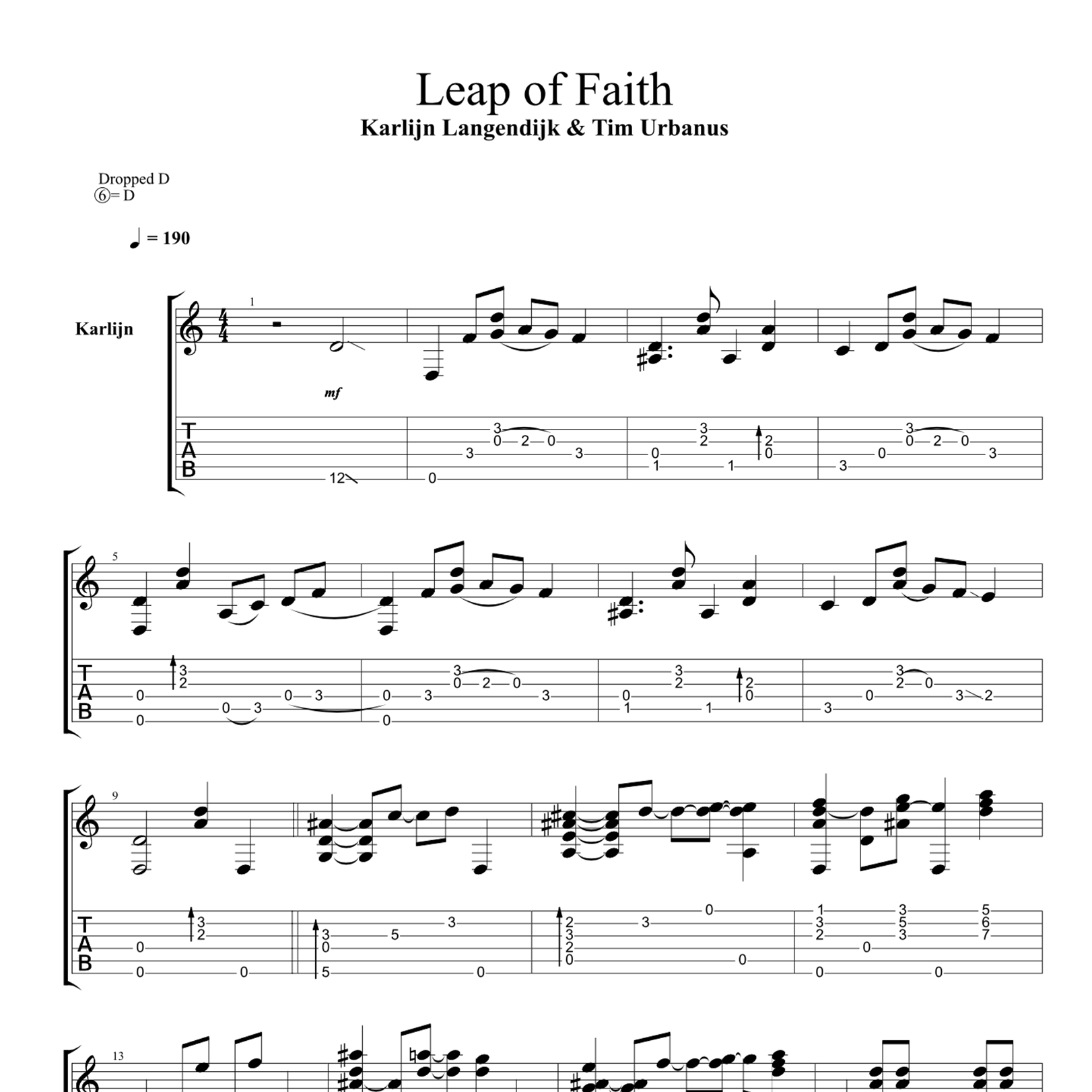 Leap of Faith (solo/duo)